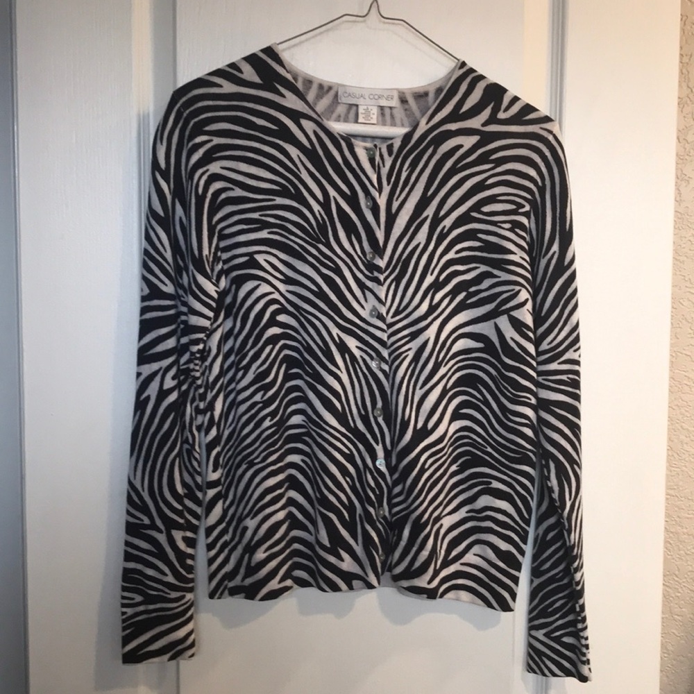 Zebra print cardigan